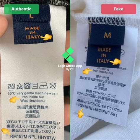 louis vuitton wash tag vs fake